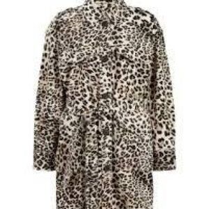 All Saints Leopard Print Coat